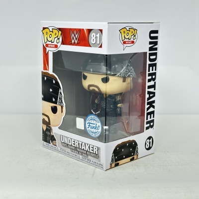 Caixa de figura Funko Pop WWE Undertaker número 81 com janela transparente