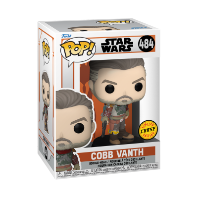 Funko Pop Star Wars 484 Cobb Vanth em caixa com janela transparente