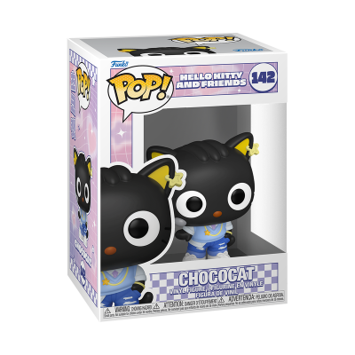 Figura Funko Pop! Chococat da coleção Hello Kitty and Friends na embalagem.