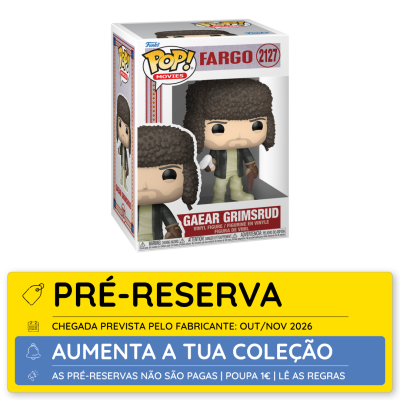 Figura Funko Pop! de GAEAR GRIMSRUD da série FARGO na caixa