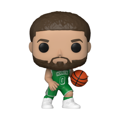 Figura de vinil de jogador dos Celtics com bola de basquetebol