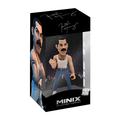 Figura colecionável Minix Freddie Mercury em embalagem preta