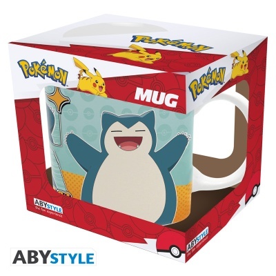 Caneca Pokémon Snorlax em embalagem vermelha