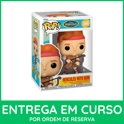 Figura Funko Pop vinil Hércules com arco na caixa