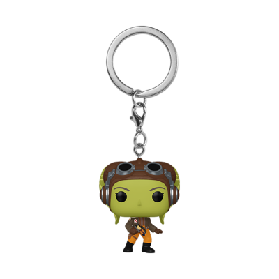 Porta-chaves Funko Pop personagem pele verde roupa castanha e laranja