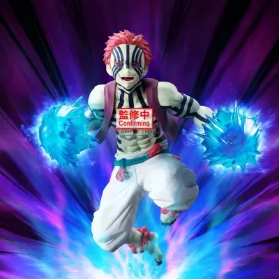 Figura de ação personagem cabelo vermelho com bolas azuis translúcidas nas mãos