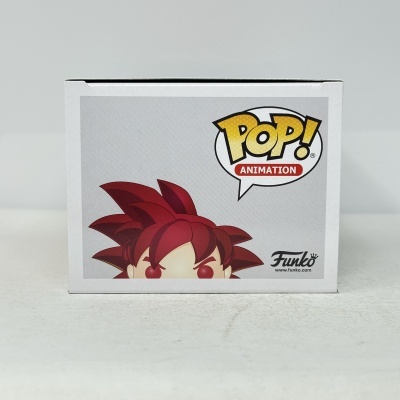 Caixa branca Funko Pop! com personagem animado de cabelo vermelho e texto POP! ANIMATION.