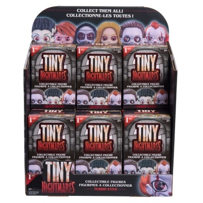 Caixa exposição com caixas de figuras colecionáveis Tiny Nightmares