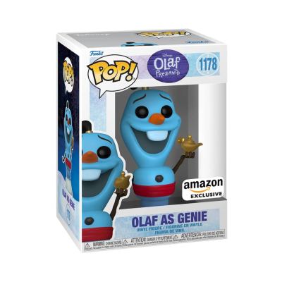 Figura Funko Pop! Olaf como génio azul em caixa
