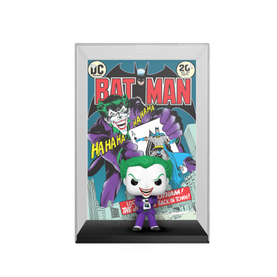 Figura Funko Pop do Coringa com capa do Batman emoldurada
