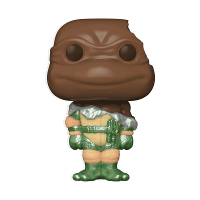 Figura Funko Pop com cabeça castanha e roupa verde