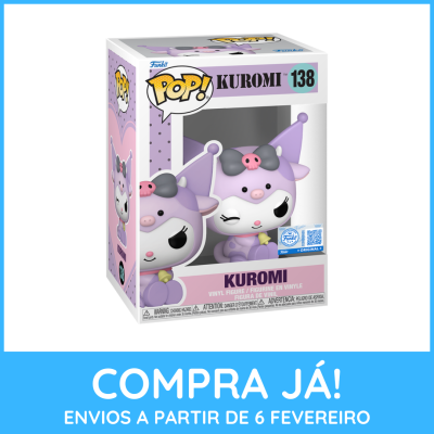Figura de vinil Funko Pop Kuromi na embalagem