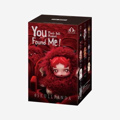 Embalagem com peluche pendente vermelho Skullpanda
