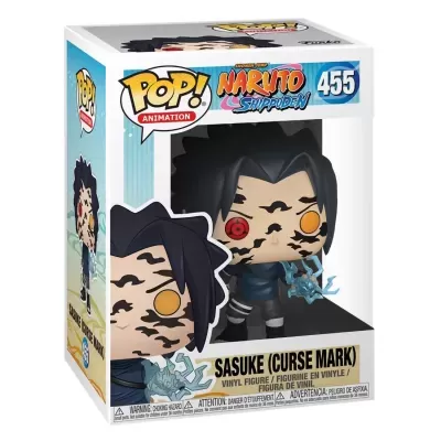Figura de vinil Sasuke (Curse Mark) de Naruto Shippuden em embalagem POP! Animation