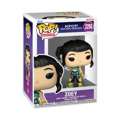 Funko Pop Zoey Kpop Demon Hunters figura vinil na caixa