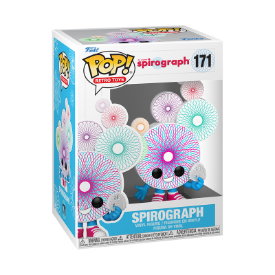 Figura Funko Pop! Spirograph número 171 com desenhos coloridos de espirógrafo e caixa transparente