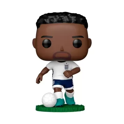 Figura Funko Pop de jogador de futebol da seleção inglesa em posição com bola