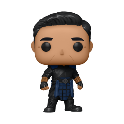 Figura Funko Pop personagem masculino com roupa preta e azul