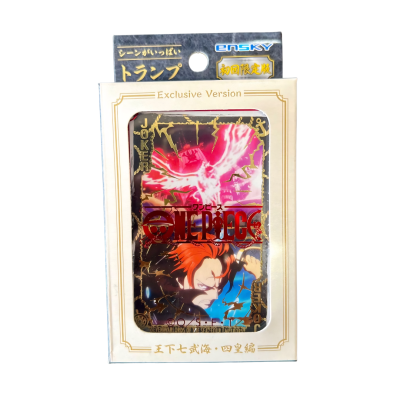 Baralho One Piece exclusivo em embalagem branca com janela transparente