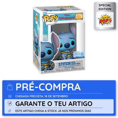 Figura de vinil Funko Pop! Stitch com embalagem e informações de pré-compra