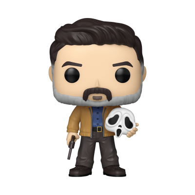 Figura Funko Pop de homem com casaco castanho e máscara branca