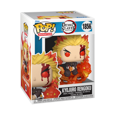 Figura de vinil Kyojuro Rengoku Demon Slayer na caixa Pop! Animation