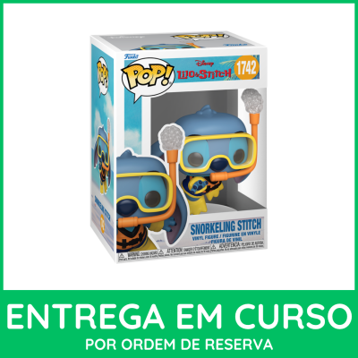 Figura vinil POP! Snorkeling Stitch na embalagem