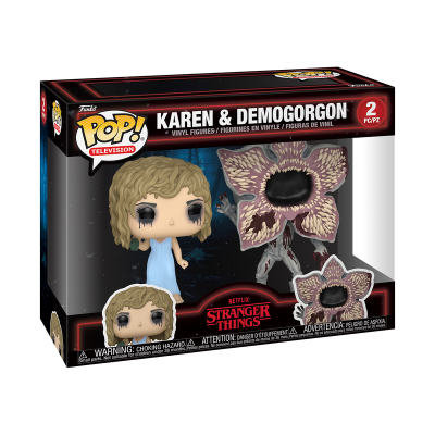 Caixa de figuras Funko Pop! Karen e Demogorgon Stranger Things