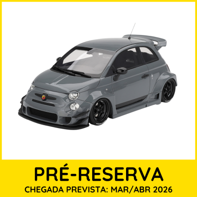 Miniatura de carro desportivo cinza com jantes pretas e spoiler