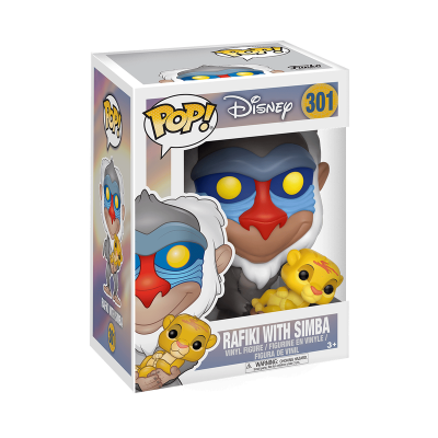 Figura POP! Rafiki com Simba em embalagem