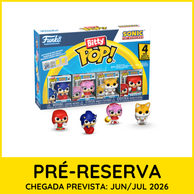 Conjunto de 4 figuras colecionáveis Funko Bitty Pop Sonic The Hedgehog