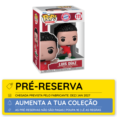Figura Funko Pop! de Luis Díaz do FC Bayern München em caixa