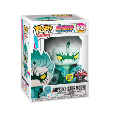 Funko Pop! Boruto Mitsuki Sage Mode, figura de vinil na caixa