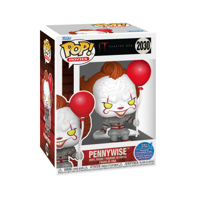 Figura Funko Pop! Pennywise com balão vermelho em embalagem
