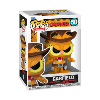 Figura de vinil Garfield cowboy na caixa POP! Comics