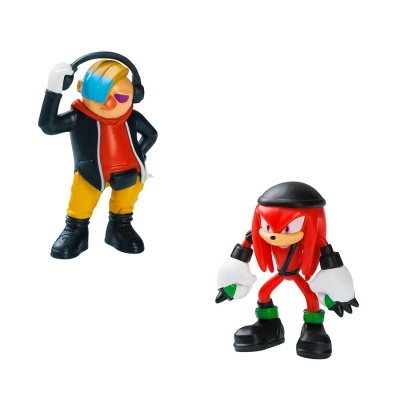 Duas figuras de ação coloridas em fundo branco.