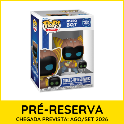 Figura Funko Pop! Games Astro Bot Tooled-Up Mechanic em caixa