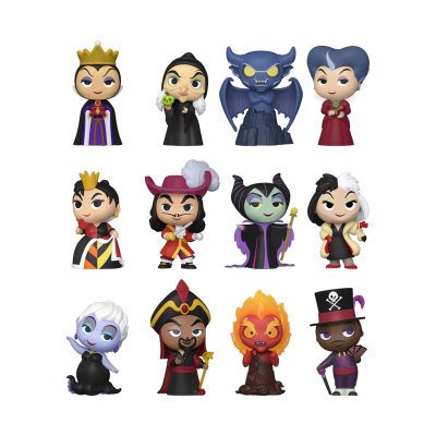 Conjunto de 12 personagens vilãs em figuras Vinil Funko Pop coloridas