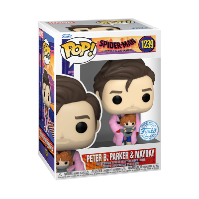 Funko Pop Peter B. Parker & Mayday de Spider-Man em caixa