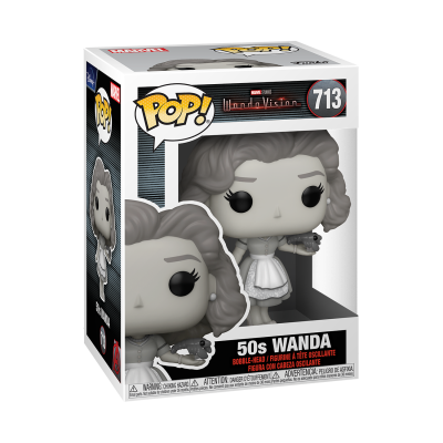Figura Funko Pop! 50s Wanda da série WandaVision da Marvel com embalagem