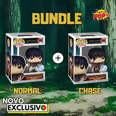Caixas de bonecos Funko Pop! Toji Fushiguro, normal e Chase, na floresta