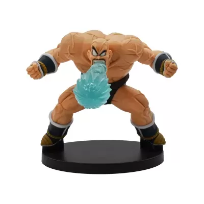 Figurine personagem musculado com barba azul e calções pretos em posição de ataque