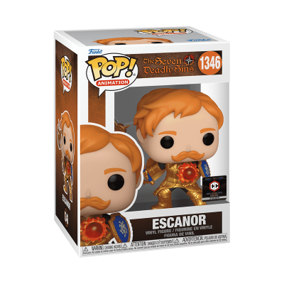 Figura Funko Pop! Escanor The Seven Deadly Sins com armadura dourada