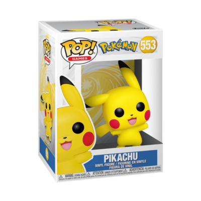 Figura de vinil Pikachu em embalagem Pop! Games Pokémon número 553