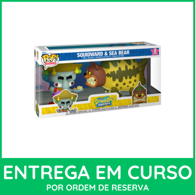 Caixa Funko Pop! de Squidward e Sea Bear da série SpongeBob SquarePants