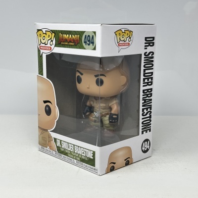 Funko Pop Dr. Smolder Bravestone do filme Jumanji na caixa oficial