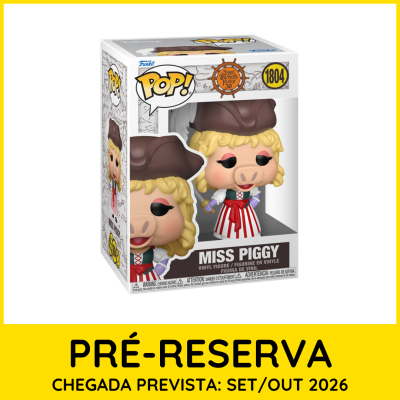 Figura Funko Pop! Miss Piggy em caixa com texto e número