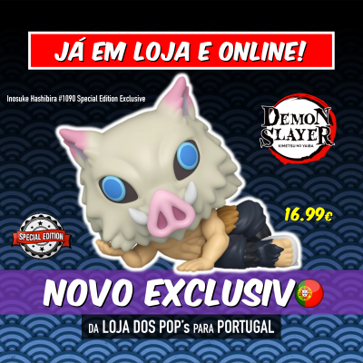 Figura Funko Pop Inosuke Hashibira Demon Slayer edição especial