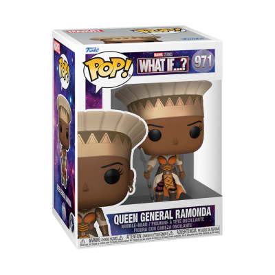Funko Pop Queen General Ramonda Marvel Studios What If...? nº 971 em caixa