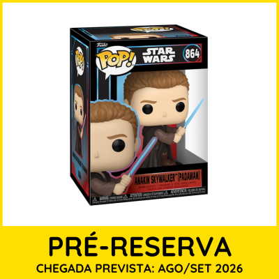 Boneco Funko Pop! Anakin Skywalker (Padawan) Star Wars com sabre de luz azul na caixa